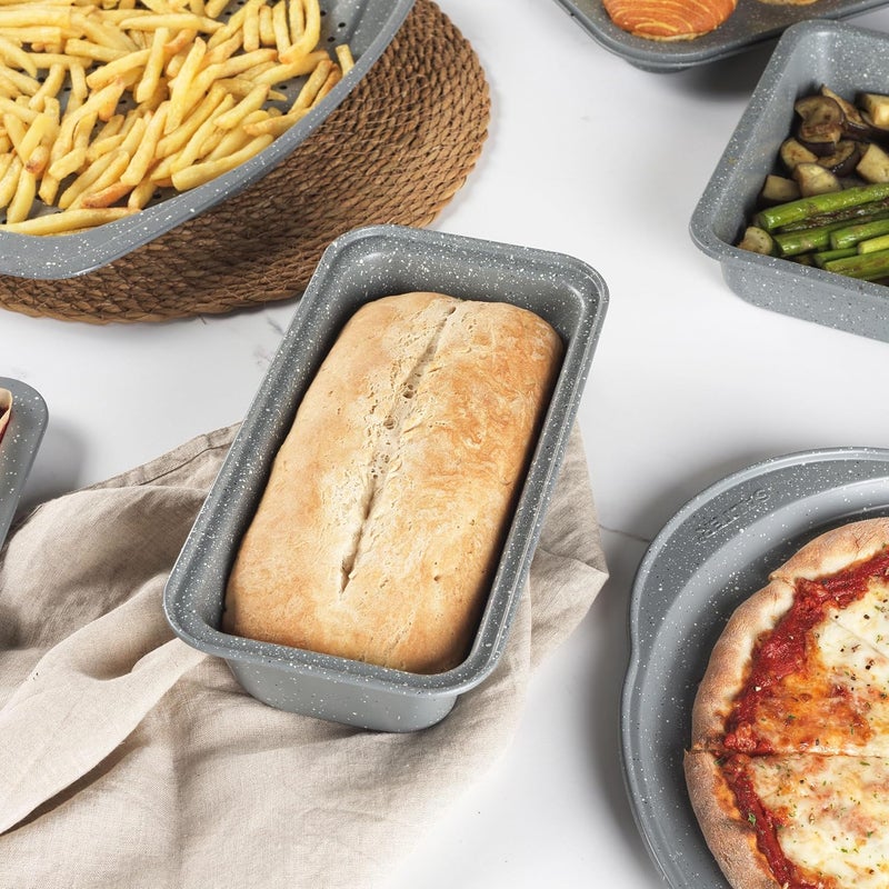 Salter BW02776G Non-Stick Loaf Baking Pan, Marblestone Collection, Perfect for Bread, Malt Loaf & Cakes, Oven Safe Up to 220°C/Gas Mark 7, Easy to Clean, Strong and Durable, Carbon Steel, Grey, 27 cm User feedback upgraded quality - Image 4
