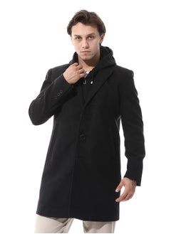 Andora Gogh Hooded Double Closure Coat_Black  - Image 1
