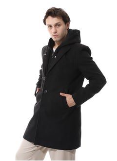 Andora Gogh Hooded Double Closure Coat_Black  - Image 2