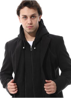 Andora Gogh Hooded Double Closure Coat_Black  - Image 5