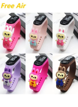 6 Pcs Children's Cute Cartoon Waterproof Silicone Touch Watch
