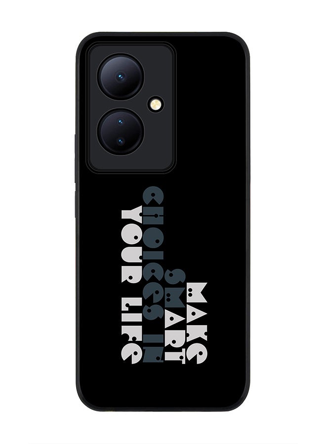 Stylizedd Rugged Black edge case for Vivo V29 Lite, Slim fit Soft Case Flexible Rubber Edges Anti Drop TPU Gel Thin Cover- Make Art Your Life - Image 1