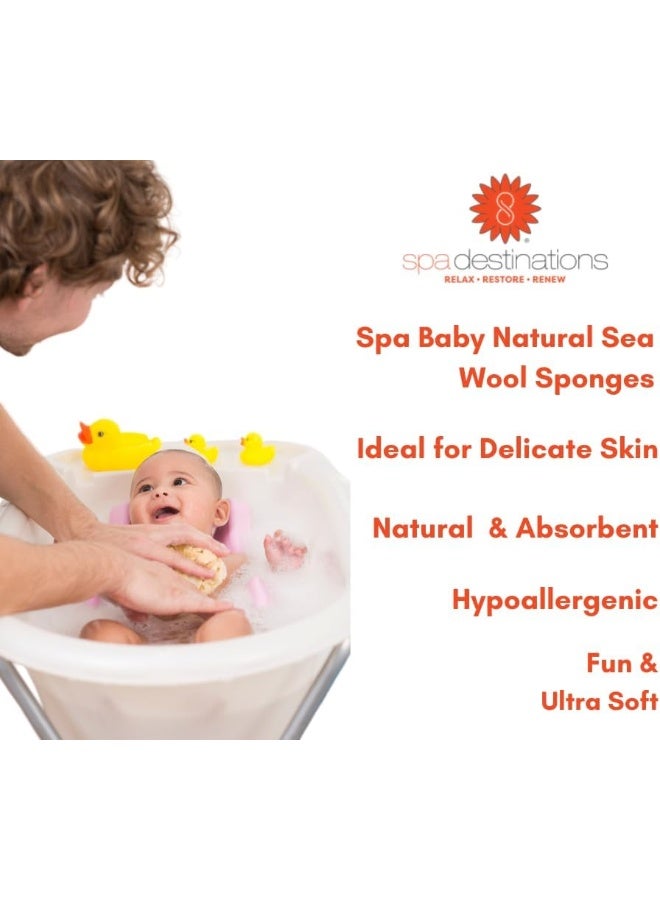 spa destinations Spa Baby Absorbent Natural Bath Sponge - Image 2