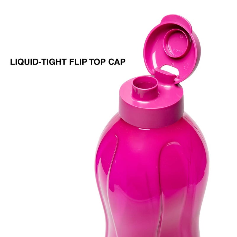 Tupperware 2 x Aquasafe 2 Litre Plastic Bottles with Flip Top - Image 2