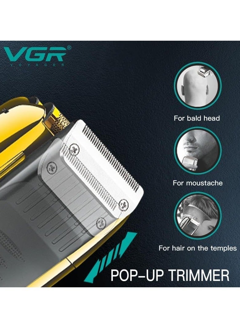 VGR Professional Foil Shaver (Model V-332), Dual Independent Floating Foils, LED Display, USB Rechargeable, Gold. gold - Image 5