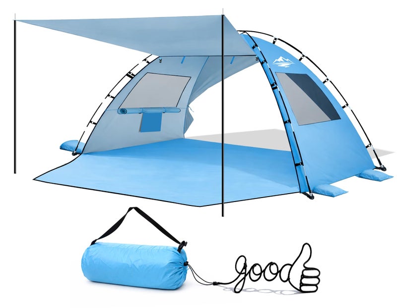 Purebox Beach Tent Sun Shelter - 2/3/4 Person UPF 50+ UV Protection Tents with Canopy, Easy Setup Lightweight Beach Shade Tent, Portable Beach Cabana Sun Shade Shelter - Image 1