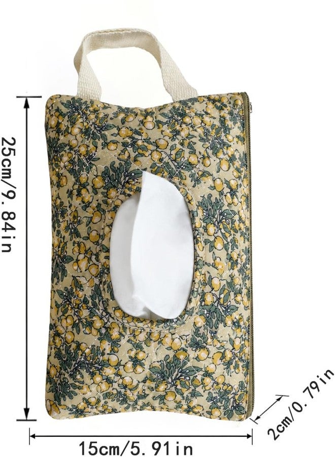 YLZZMDQSZ Floral Baby Wipe Holder Quilted Diaper Pouch, Portable Quilted Wipes Bag for Outdoor Stroller, Reusable Hanging Diaper and Wipes Pouches for Baby (Orange) - Image 3