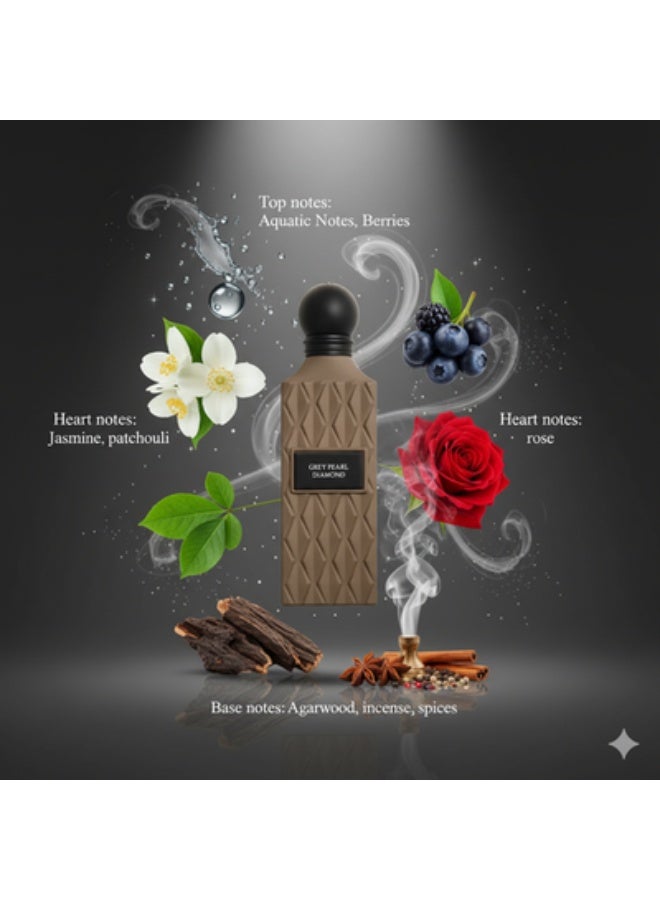 IBRAQ Grey Pearl Diamond Eau de Perfume 150ml - Image 4