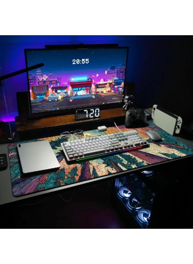 Starry Forest 2 Mouse Pad Extended Gaming Mouse Pad with Stitched Edges 70×30cm XL Desk Mat for Gaming, Office, Keyboard, Mouse, Laptop, Workstation and Professional Desk Setups - Image 2
