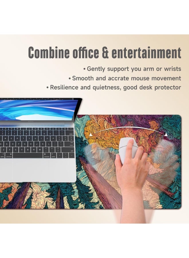 Starry Forest 2 Mouse Pad Extended Gaming Mouse Pad with Stitched Edges 70×30cm XL Desk Mat for Gaming, Office, Keyboard, Mouse, Laptop, Workstation and Professional Desk Setups - Image 5
