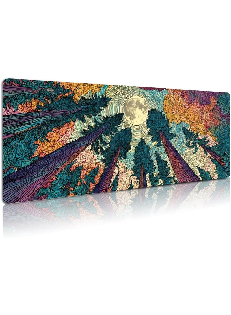 Starry Forest 2 Mouse Pad Extended Gaming Mouse Pad with Stitched Edges 70×30cm XL Desk Mat for Gaming, Office, Keyboard, Mouse, Laptop, Workstation and Professional Desk Setups - Image 1