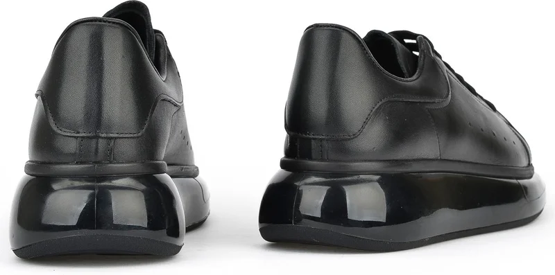 زيا , Men's Leather Sneaker 143423Z120 Black