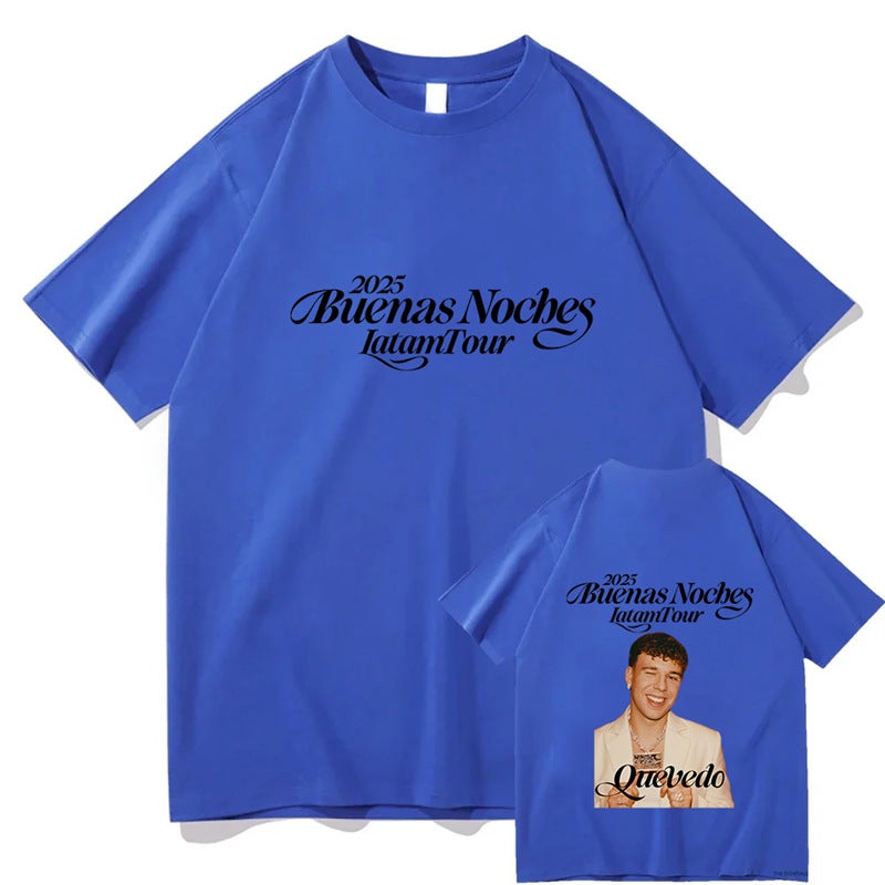 Quevedo Buenas Noches Tour 2025 T-Shirts Rapper Quevedo New - Image 1