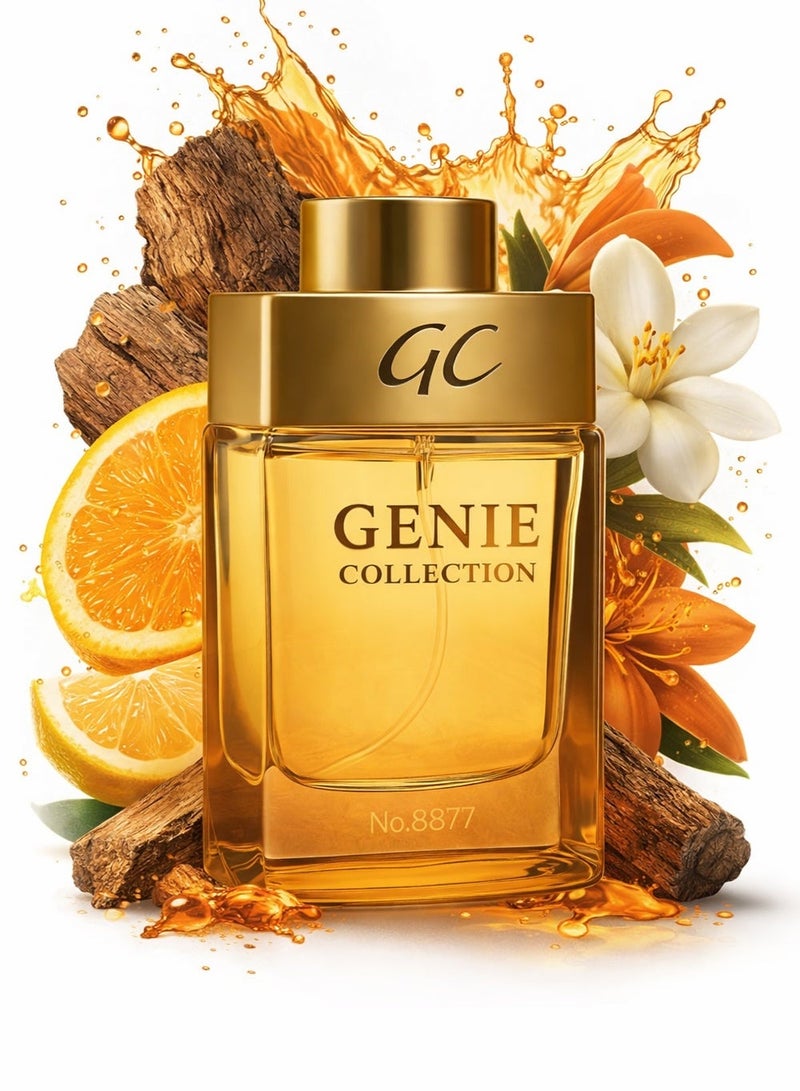 Genie Collection Luxury Men’s Perfume Genie Collection No. 8877 | Premium Long Lasting Perfume for Men with Aromatic, Fresh & Amber Accords – 25ml EDP - Image 1