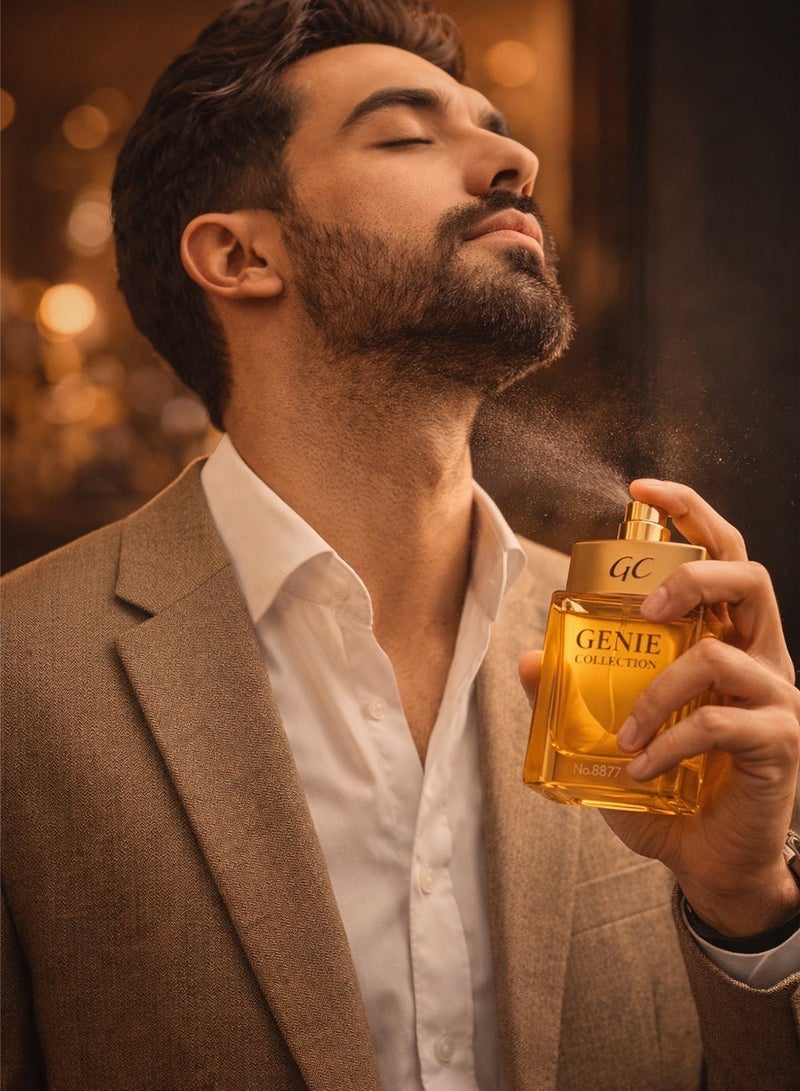Genie Collection Luxury Men’s Perfume Genie Collection No. 8877 | Premium Long Lasting Perfume for Men with Aromatic, Fresh & Amber Accords – 25ml EDP - Image 3
