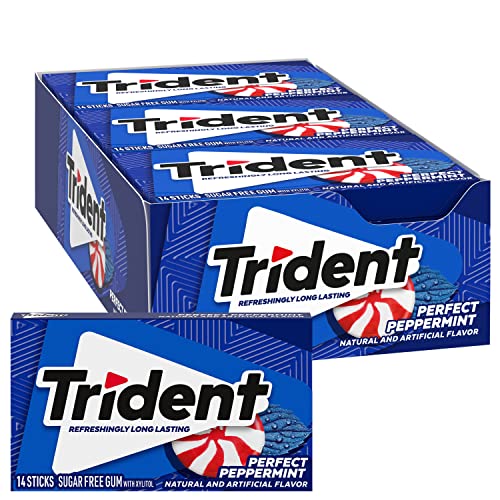 Trident Perfect Peppermint SugarFree Chewing Gum 12 Packs of 14 Pieces 168 Total Pieces - Image 1