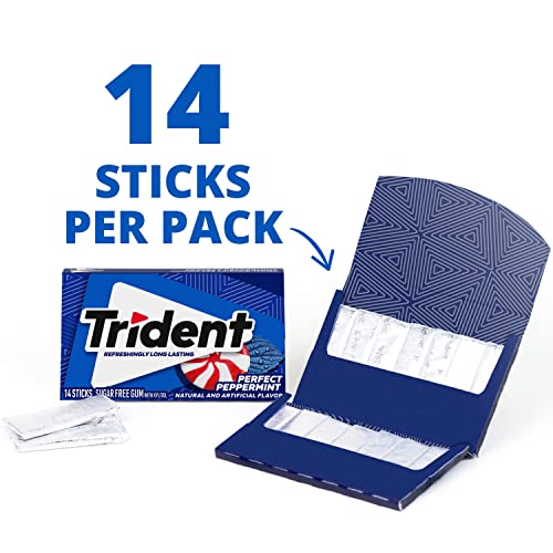 Trident Perfect Peppermint SugarFree Chewing Gum 12 Packs of 14 Pieces 168 Total Pieces - Image 5