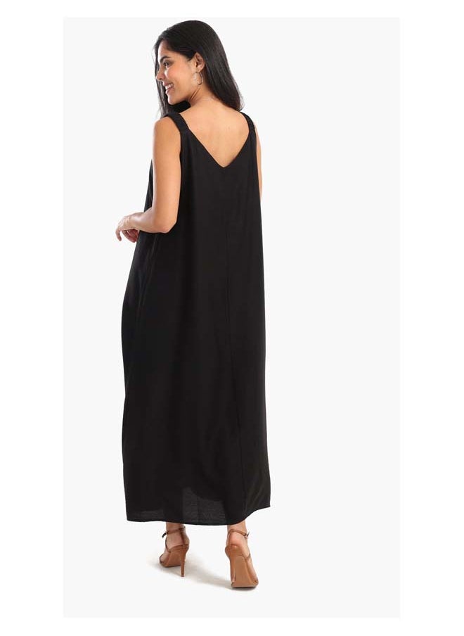 Clue Chic V-Neck Midi Dress  - Image 3