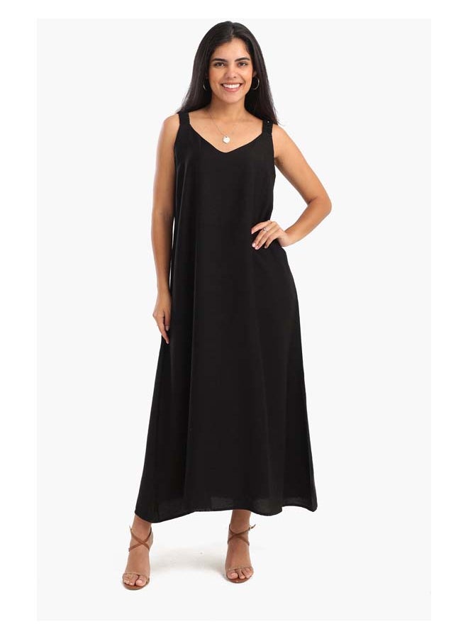 Clue Chic V-Neck Midi Dress  - Image 2