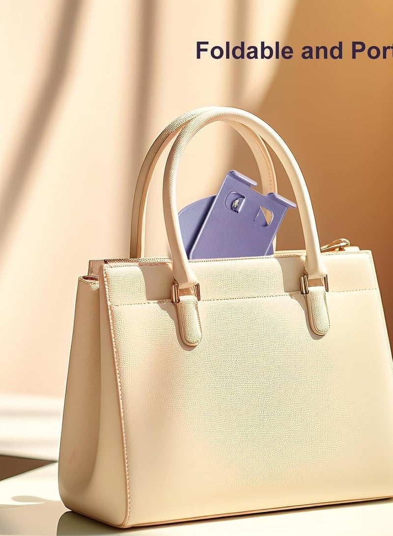 360°Rotating Phone Holder for Desk, Portable & Foldable Cell Phone Stand for Office & Kitchen, Adjustable Tablet Stand for All Mobile Phones, iPhone, iPad, Nintendo Switch (purple) - Image 5