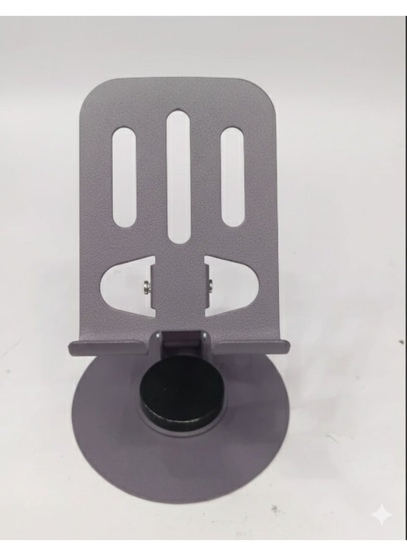 360°Rotating Phone Holder for Desk, Portable & Foldable Cell Phone Stand for Office & Kitchen, Adjustable Tablet Stand for All Mobile Phones, iPhone, iPad, Nintendo Switch (purple) - Image 2