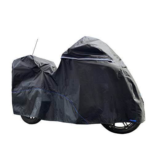 FENRIR 108 Motorcycle Cover Waterproof Outdoor Storage Exhaust Pipe AntiScalding Antenna Hole for Harley Davidson Touring Road Glide Ultra Limited Indian Roadmaster Pursuit Honda Gold Wing K1600GTL