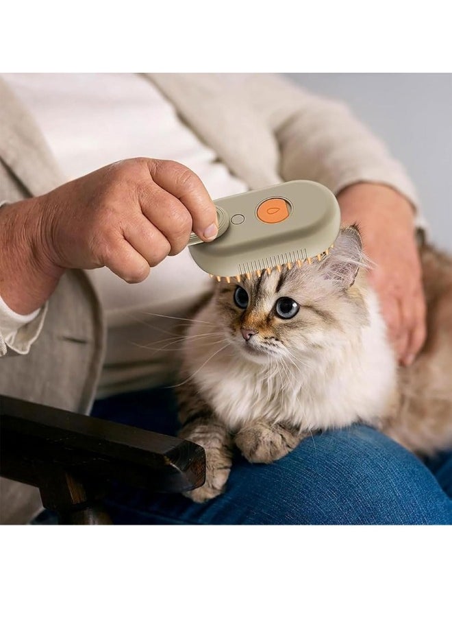 FALMER - Steam Brush for Cats and Dogs, 3 in 1 Cat Steamy Brush with Water Tank, Steam Brush for Massage for Long/Short Hair, for Grooming and Removing Pet Hair - Image 1