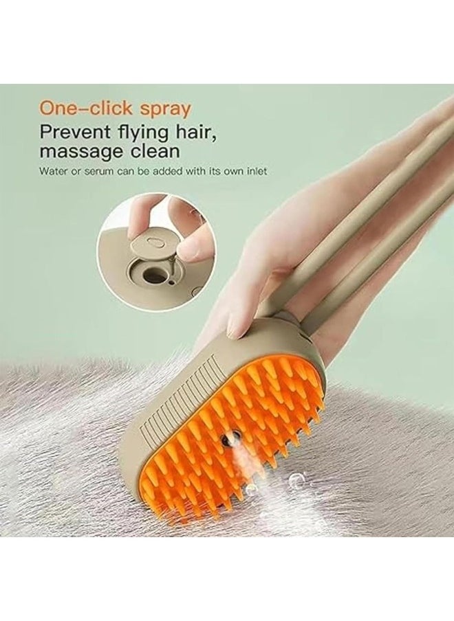 FALMER - Steam Brush for Cats and Dogs, 3 in 1 Cat Steamy Brush with Water Tank, Steam Brush for Massage for Long/Short Hair, for Grooming and Removing Pet Hair - Image 1