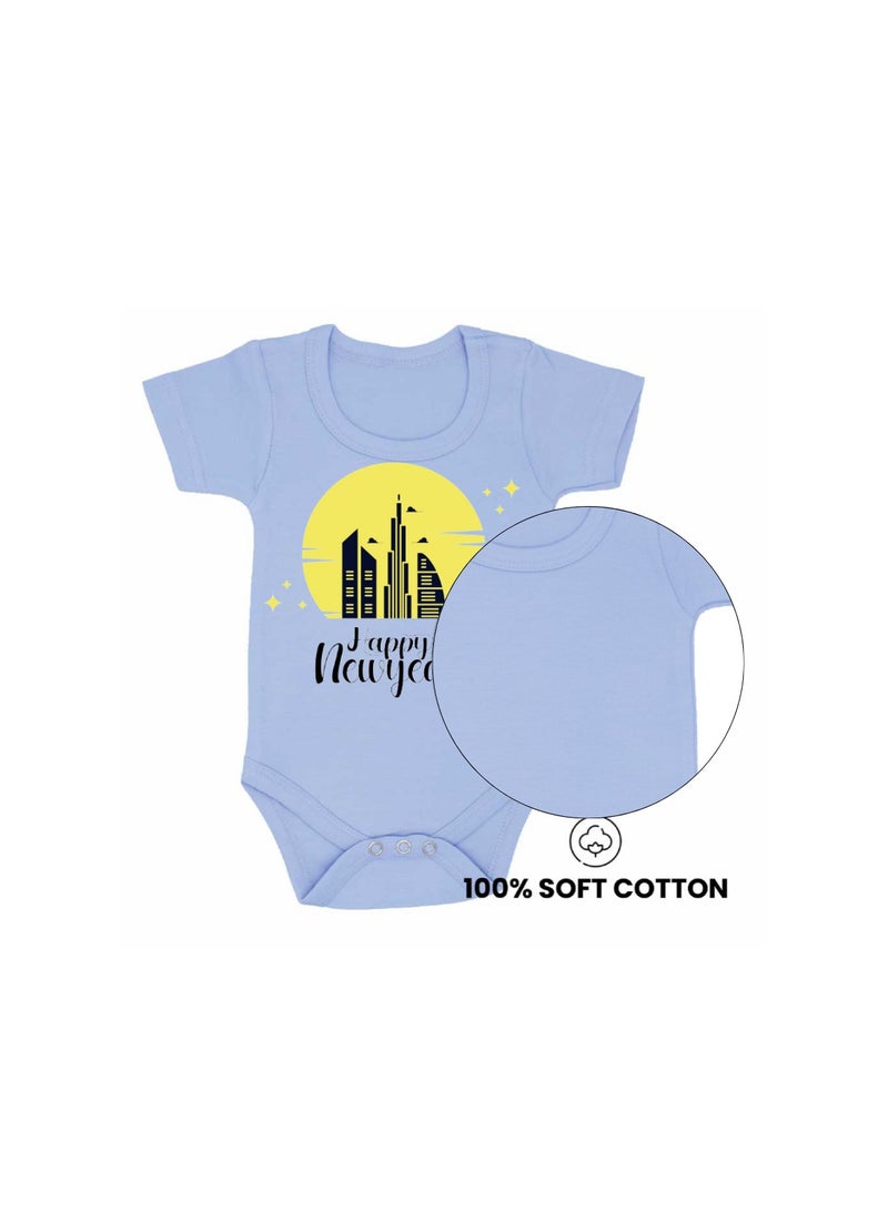 Happy New Year In Dubai With This Soft Cotton Baby Short Sleeve Onesie-Baby Bodysuit For New Year's Dubai-Baby's New Year's Outfit - Image 4