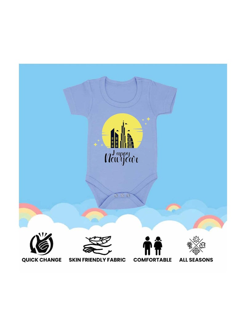 Happy New Year In Dubai With This Soft Cotton Baby Short Sleeve Onesie-Baby Bodysuit For New Year's Dubai-Baby's New Year's Outfit - Image 5