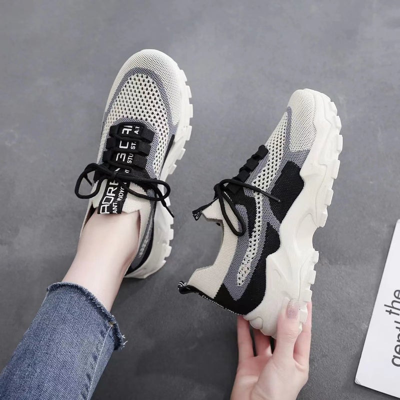 2023 Knit Breathable Sneakers Korean PlatformTorre shoes fly knit-card color Torre shoes fly knit-card color 