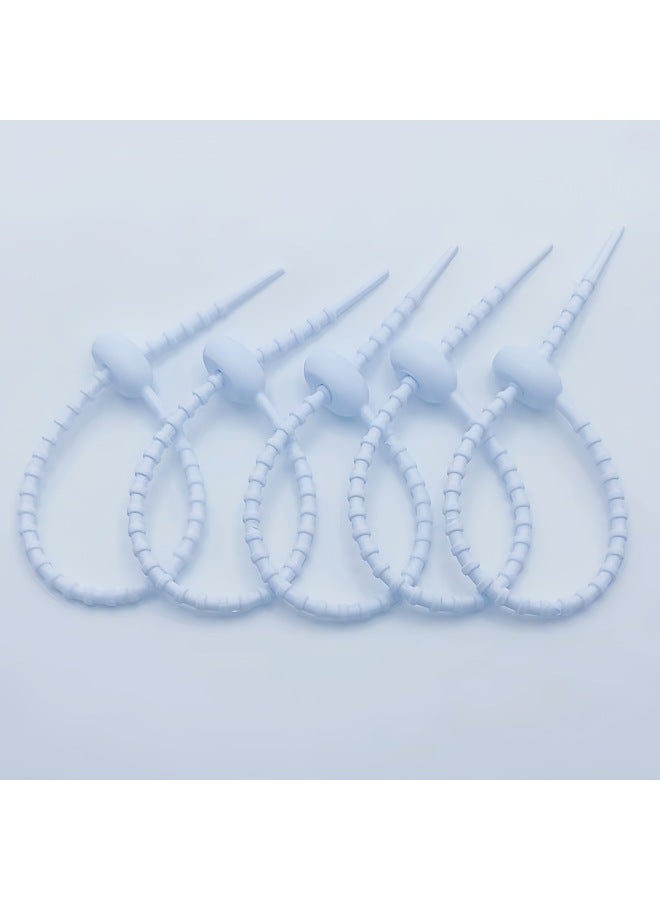 Loquat Tadpole Tie DIY Live Buckle Writer Soft Glue Tie Keychain Jewelry Bag Doll Lanyard Decoration Accessories-Color:White 26cm - Image 1