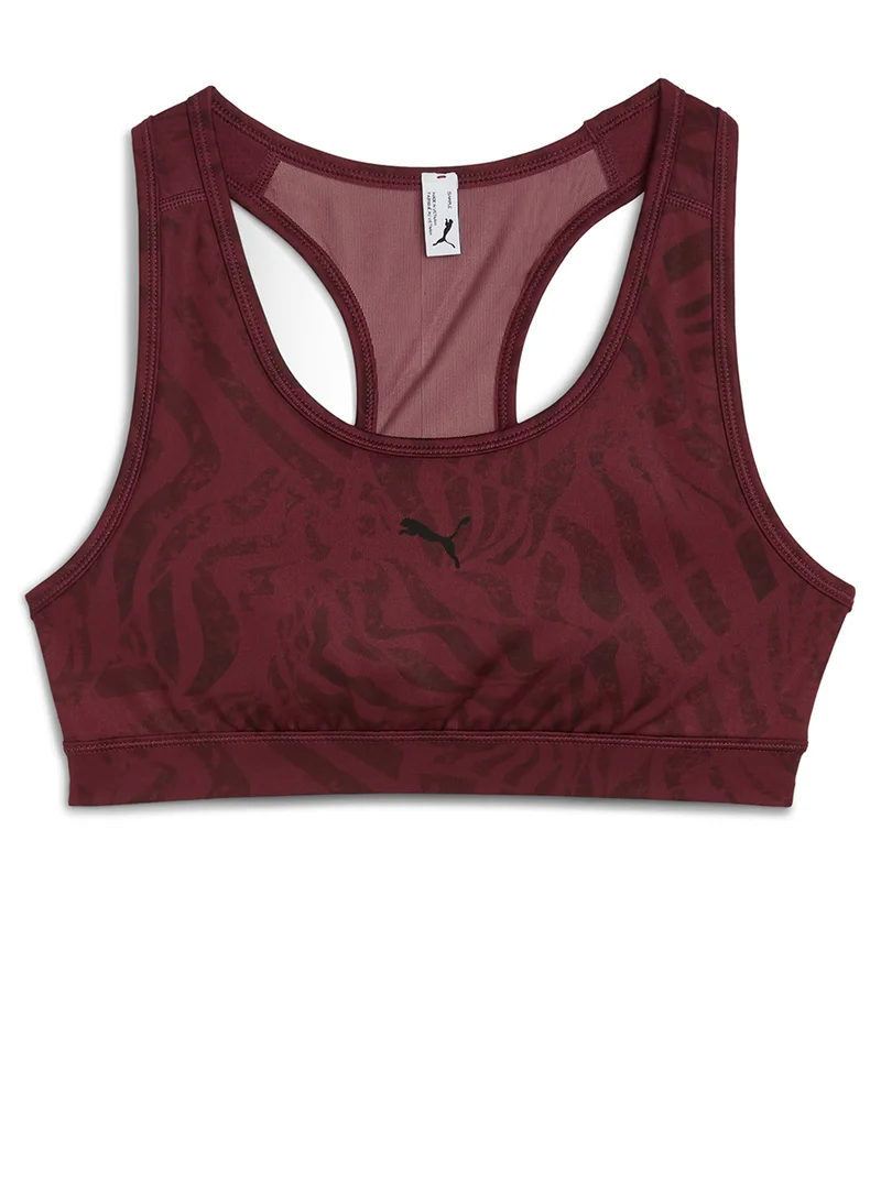 PUMA 4Keeps Padded Ribbon Stripe Printed Bra