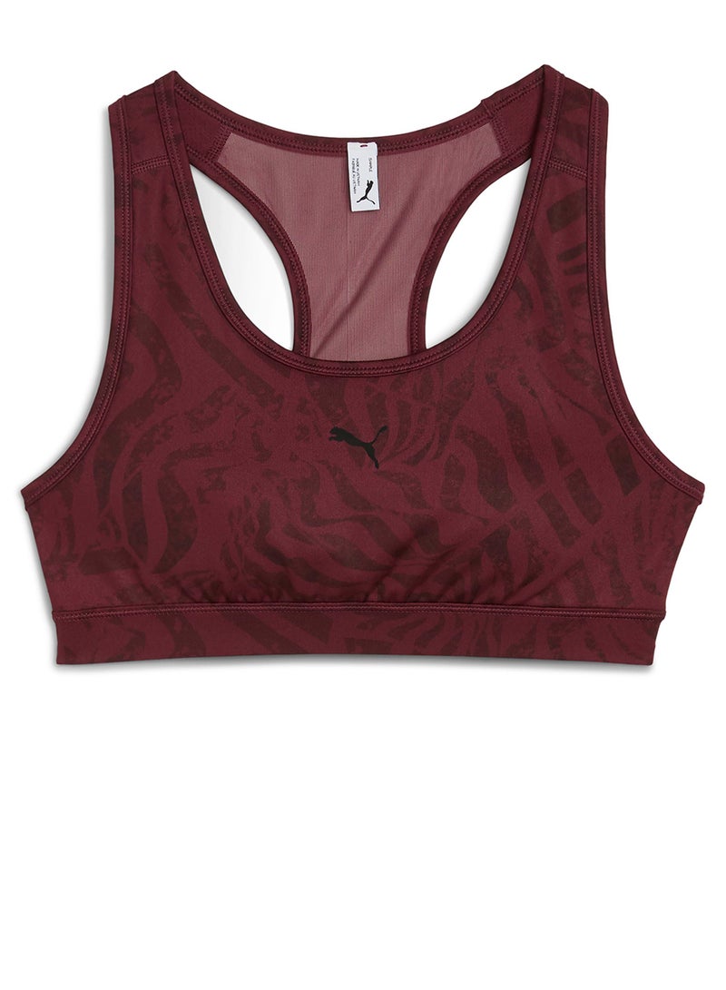PUMA 4Keeps Padded Ribbon Stripe Printed Bra - Image 1