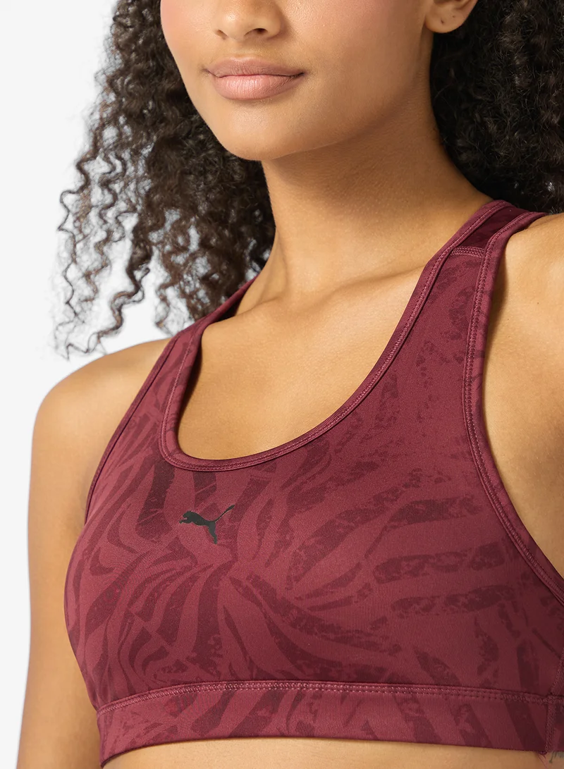 PUMA 4Keeps Padded Ribbon Stripe Printed Bra