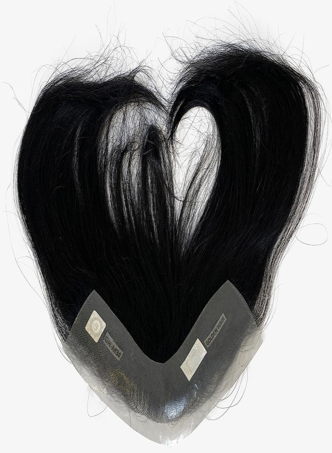 بلوشيا رقعة شعر أمامية من BLUSHIA للرجال، لون شعر طبيعي، وصلات شعر، شعر بشري، بديل للشعر الطبيعي، تساقط خط الشعر (أسود طبيعي) - Image 2