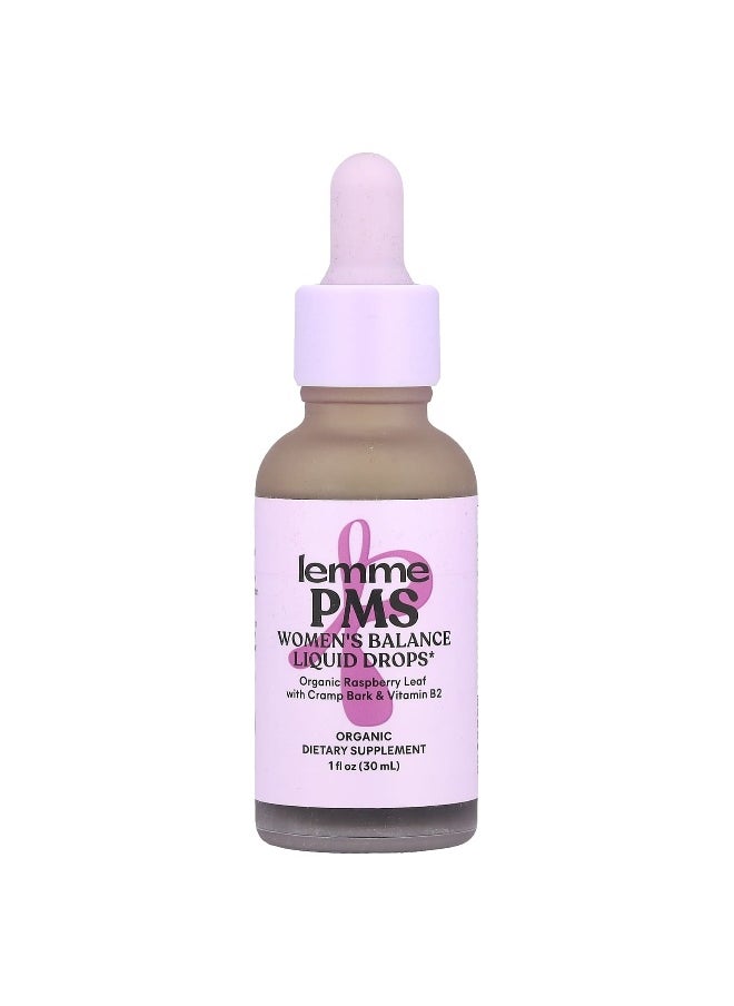 Lemme Lemme, PMS, Women's Balance Liquid Drops, 1 fl oz (30 ml)  - Image 1