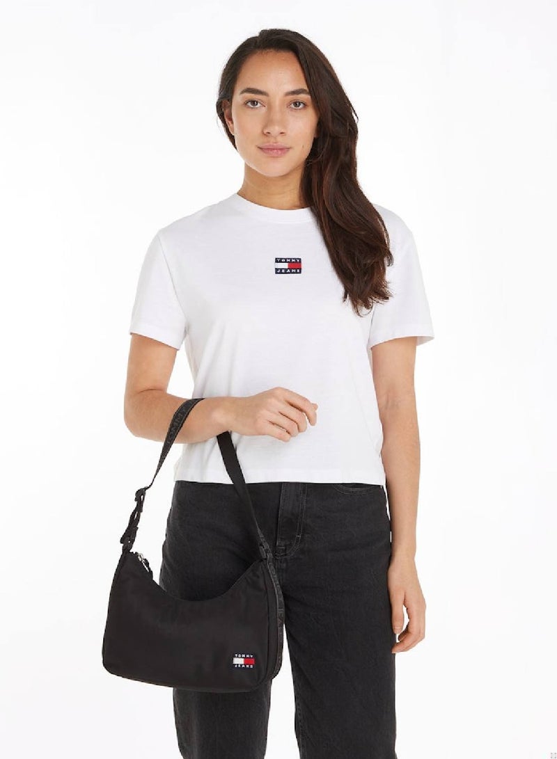 TOMMY JEANS Essential Repeat Logo Shoulder Bag 