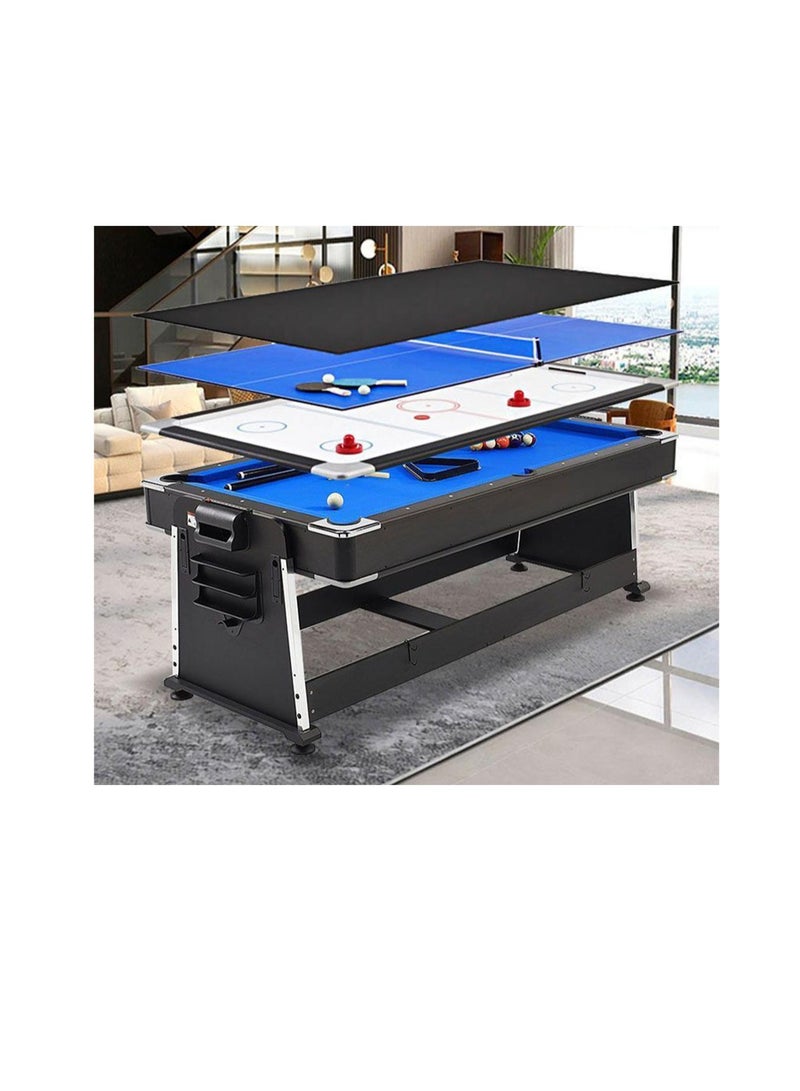 Generic 3 in 1DGMT-3005 7ft Blue Pool Table Billiard+ Air Hockey + Tennis Table Write a review  - Image 2