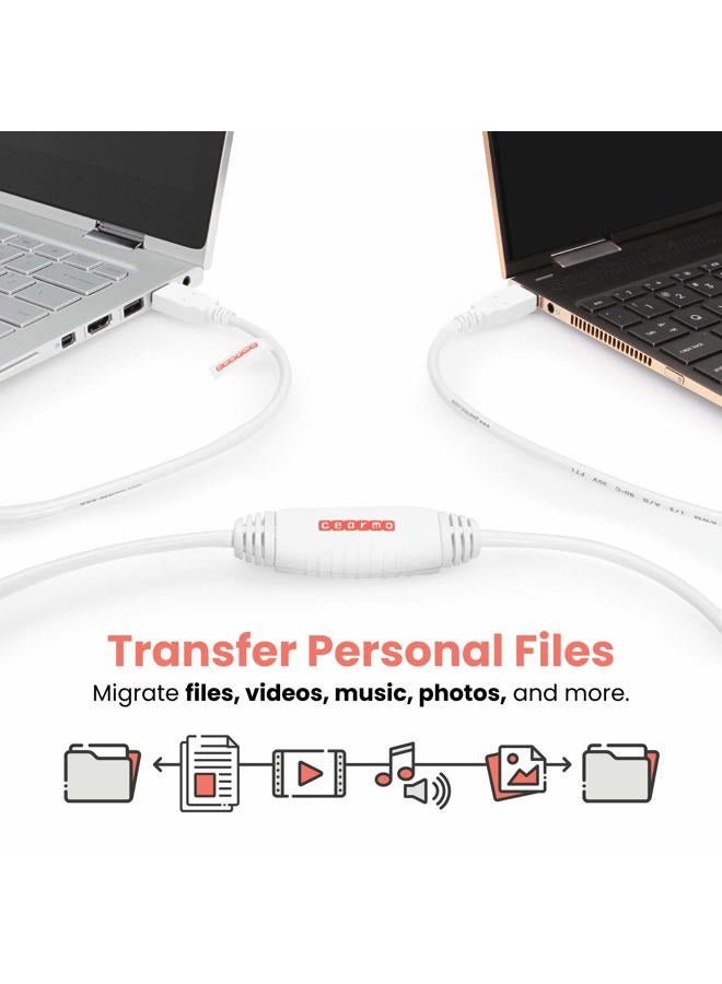 GearMo Driverless USB 2.0 Data Transfer Cable for Windows 10/8 / 7 / VISTA & XP - Image 2