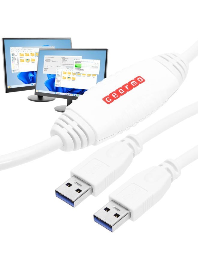 GearMo Driverless USB 2.0 Data Transfer Cable for Windows 10/8 / 7 / VISTA & XP - Image 1