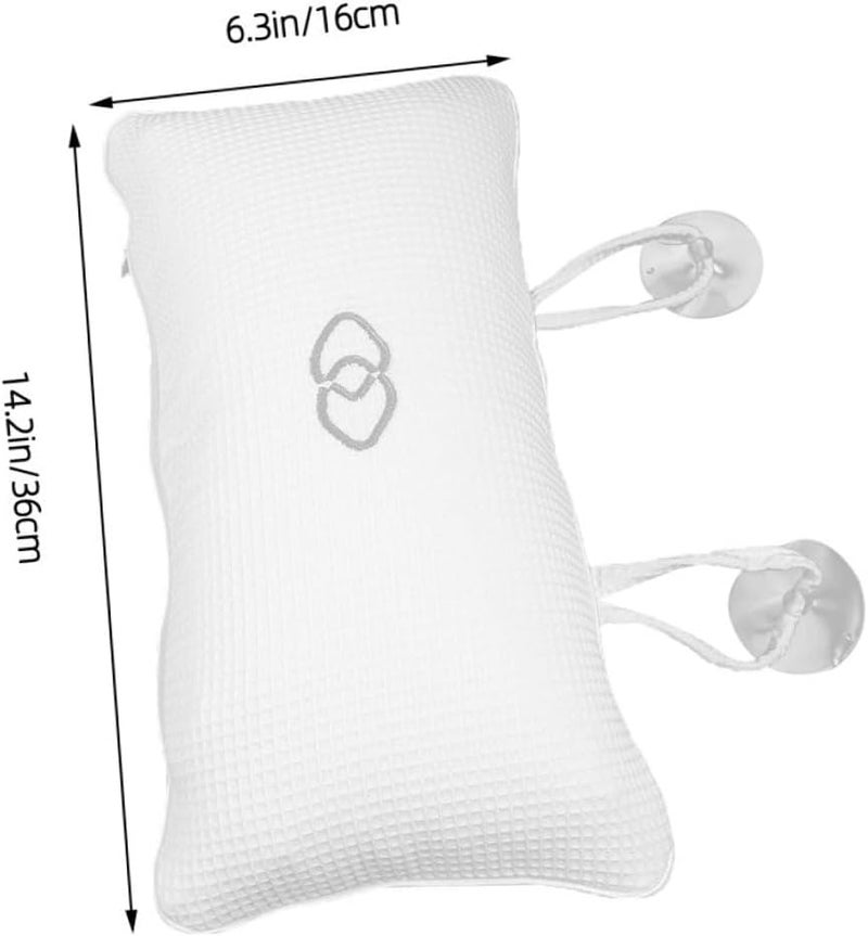 3pcs Ergonomic Bath Pillow for Bathtub with Breathable Mesh and Strong Suction Cups, Spa Bath Cushion for Head Neck and Back Support, Bathroom Accessory for Deep Soaking Tub Use - Image 2