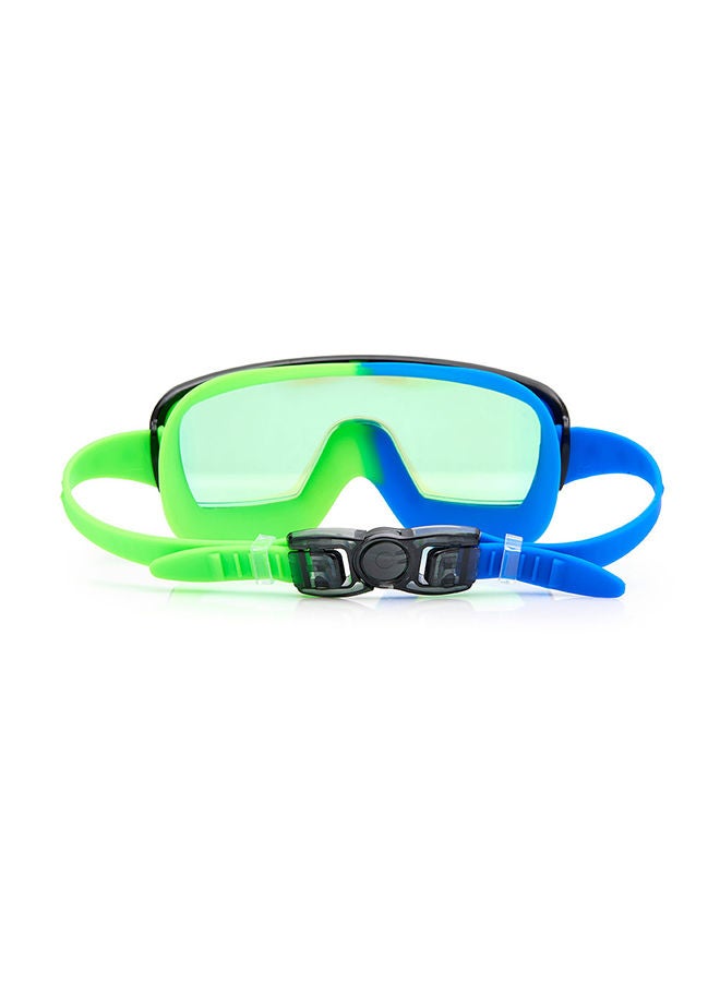 Bling2O Cyborg Cyan Prismatic Kids Swimming Goggles - Ages 5+ - Anti Fog, No Leak, Non Slip, UV Protection - Hard Travel Case - Lead and Latex Free  - Image 2