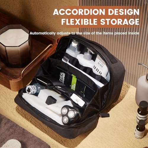 ROWNYEON Toiletry Bag for Men, Waterproof Travel Toiletry Bag with Hanging Accordion Design, Large Capacity Toiletries Bag for Easy Storage - Image 4