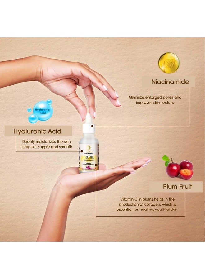 DEMEANOR Watermelon Sunscreen - 100ml & Sunscreen Serum - 30 ml for All Skin Types for Face & Body - 50 Pa +++, Uva & Uvb Shield, No White Cast, Quick Absorbing, For Men & Women (Combo) - Image 5