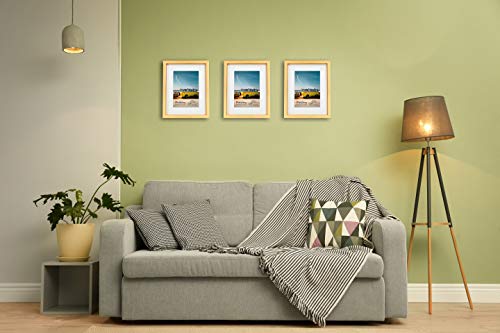 VIOLABBEY 8x10 Picture Frame Gold Set of 2, Photo Frame 5x7 with Mat or 8x10 without Mat, Wall Mount or Table Top, Semi Tempered Glass - Image 5