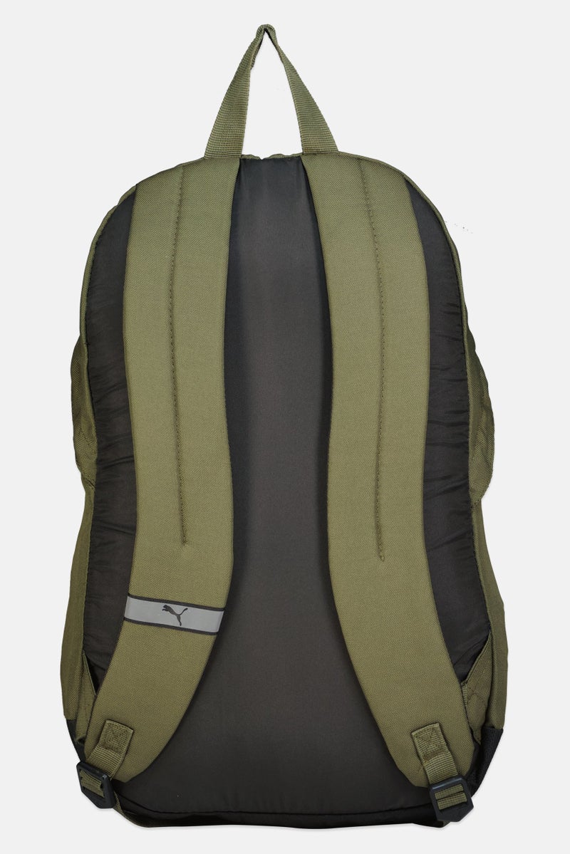 PUMA حقيبة ظهر رائد بشعار العلامة التجارية للرجال، زيتوني داكن - Image 2