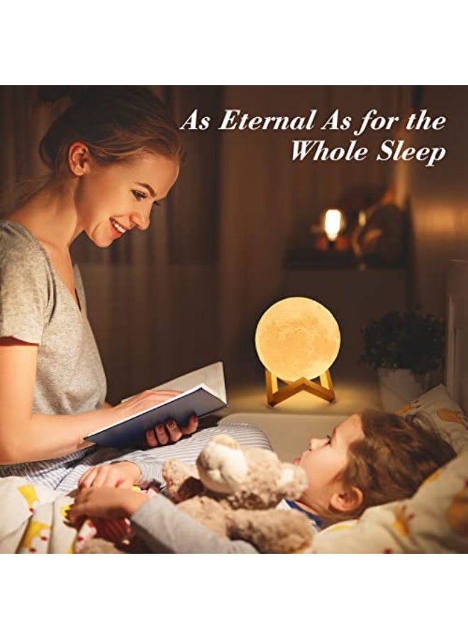Maidthon 148 Moon Lamp Set - Home Decor Party Light with LED Night Brightness Control for Christmas, Bedroom and Meditation and Gift Remote Device and Wooden Base 18cm 16 Color - Image 4