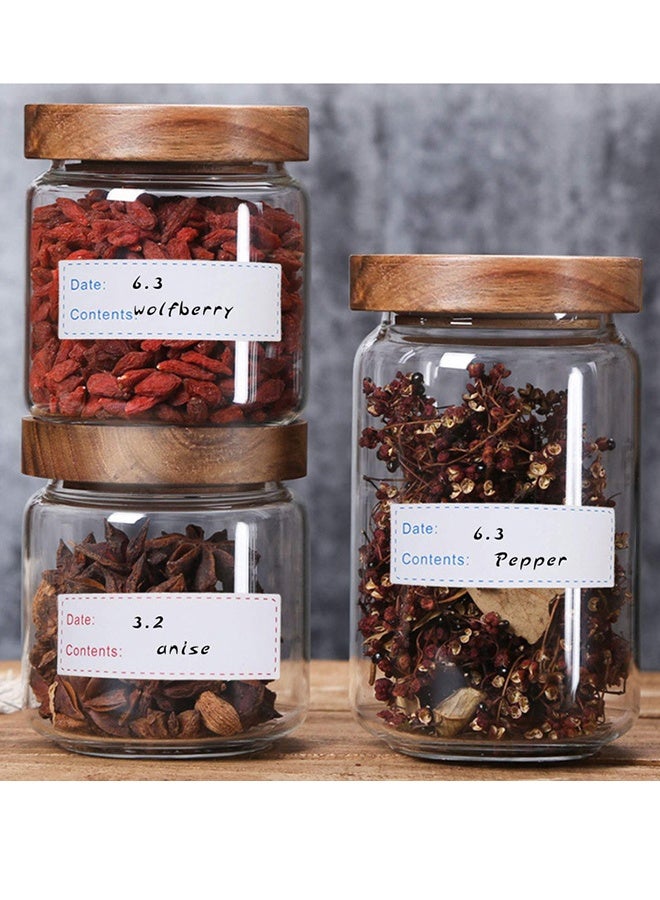 2 Rolls Of Removable Freezer Labels, Food Freezer Labels, Food Date Labels, Food Storage Stickers For Food Containers Jars, Kitchen Restaurant Storage Organization (Total 250 Pieces, Red, Blue) - Image 2