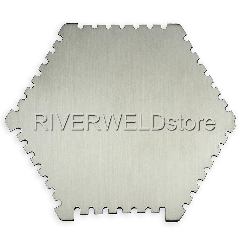 RIVERWELD Hexagonal Wet Film Comb Thickness Gauge Card 25-3000 um Measurement Thickness for Paint and Coating Gulf mainstream practical design - Image 2